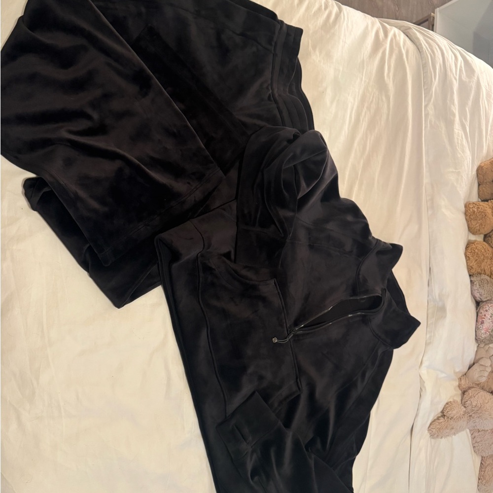 Lululemon Athletica Black Velour Top